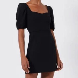 Zunie girl Black Mini Dress with Puff Sleeves size 7